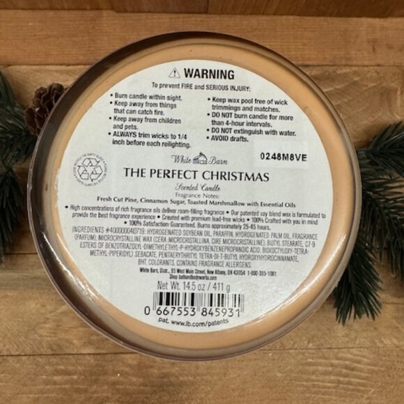 White Barn The Perfect Christmas 3 Wick Candle - Picture 6 of 6